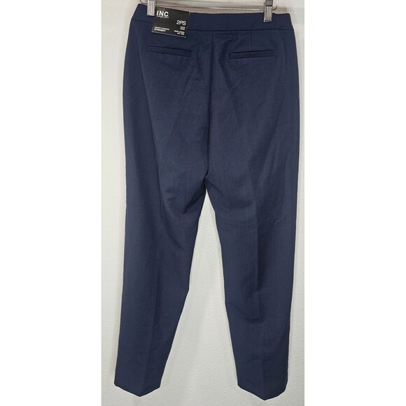 INC International Concepts Womens Mid Rise L-Pocket Straight Pants 2PS Blue NWT - Picture 3 of 15